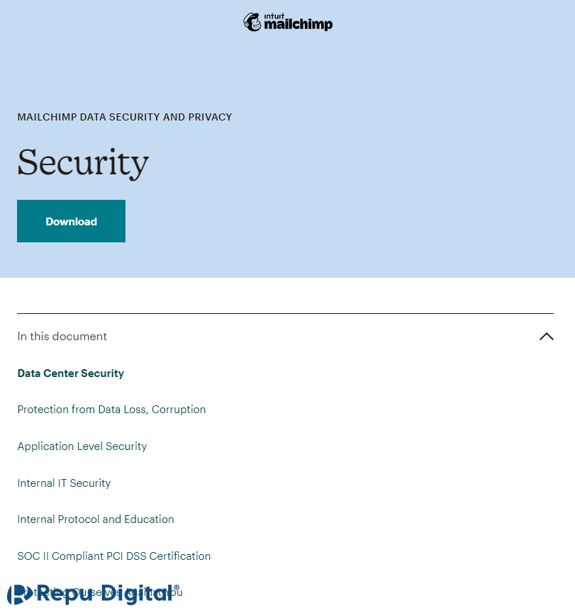 Mailchimp - Data Security & Privacy - Bảo mật, an toàn dữ liệu và sự riêng tư