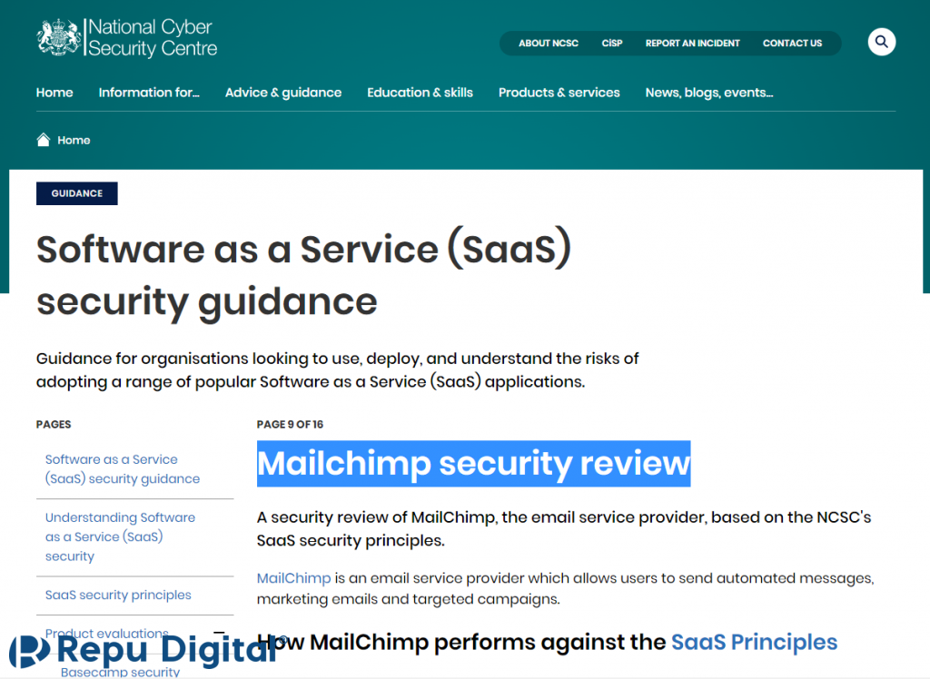 Review về An toàn bảo mật của Mailchimp từ Trung tâm An ninh mạng quốc gia Anh (National Cyber Security Centre)